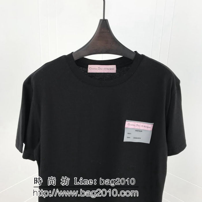 DIOR迪奧 19ss早春新款 限定款 金粉logo系列 純棉黑色短袖 男女同款 ydi1832